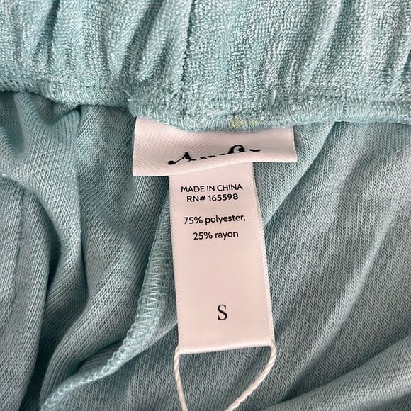 NWT Andie Swim The lbo Terry Cover-Up Pants in Cablu Blue Size S - Picture 9 of 12